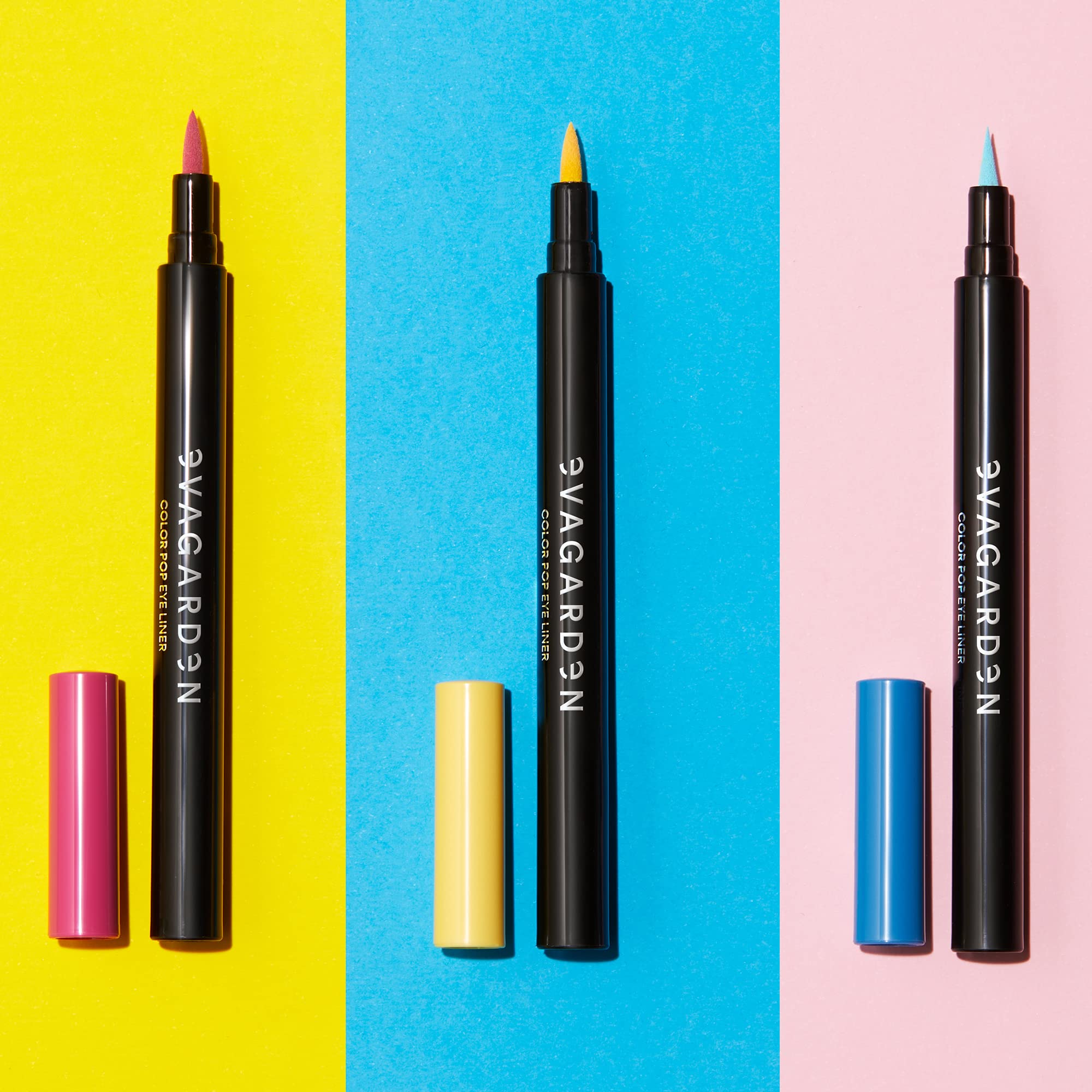 EVAGARDEN Color Pop Eye Liner - Fórmula de secado rápido que no se mancha, crea líneas ultrafinas a atrevidas con aplicación precisa, tono intenso que mejora el maquillaje de tu rostro, rosa ardiente
