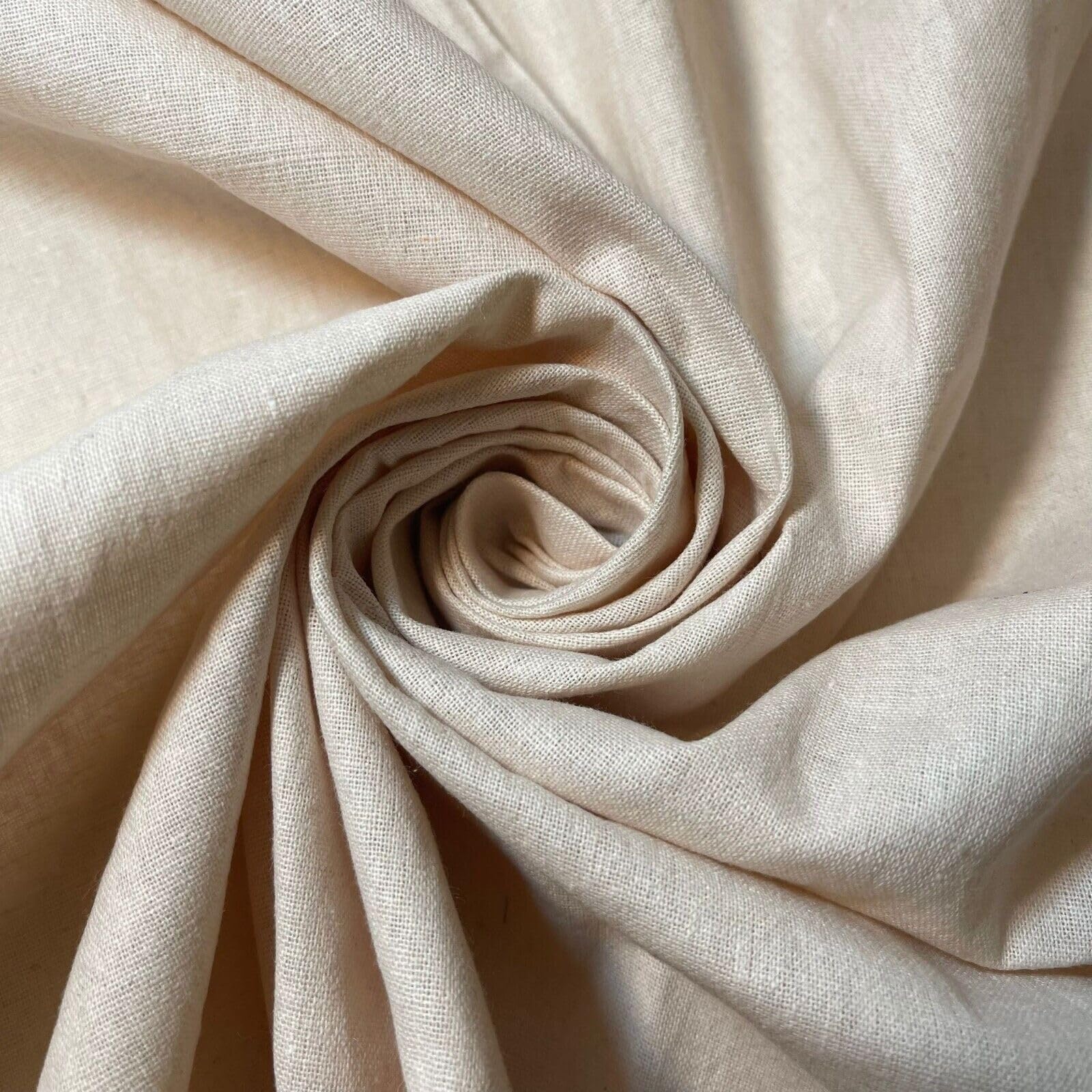Cotton Calico Canvas Natural *New* 25 Color Craft Patchwork Fabric Material 58" (Nude, 5 Meter) — image 1