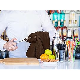 Utopia Towels Kitchen Bar Mops, Pack of 12, 16 by 19 Inches, 100% Cotton Super Absorbent Burgundy Towels, Multi-Purpose Cleaning Towels for Home and Kitchen Bars