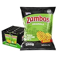 Vista 20 de Zambos Chips de plátano originales, chips de plátano prémium de corte acanalado crujiente, paquete de 8 unidades de 2.47 onzas