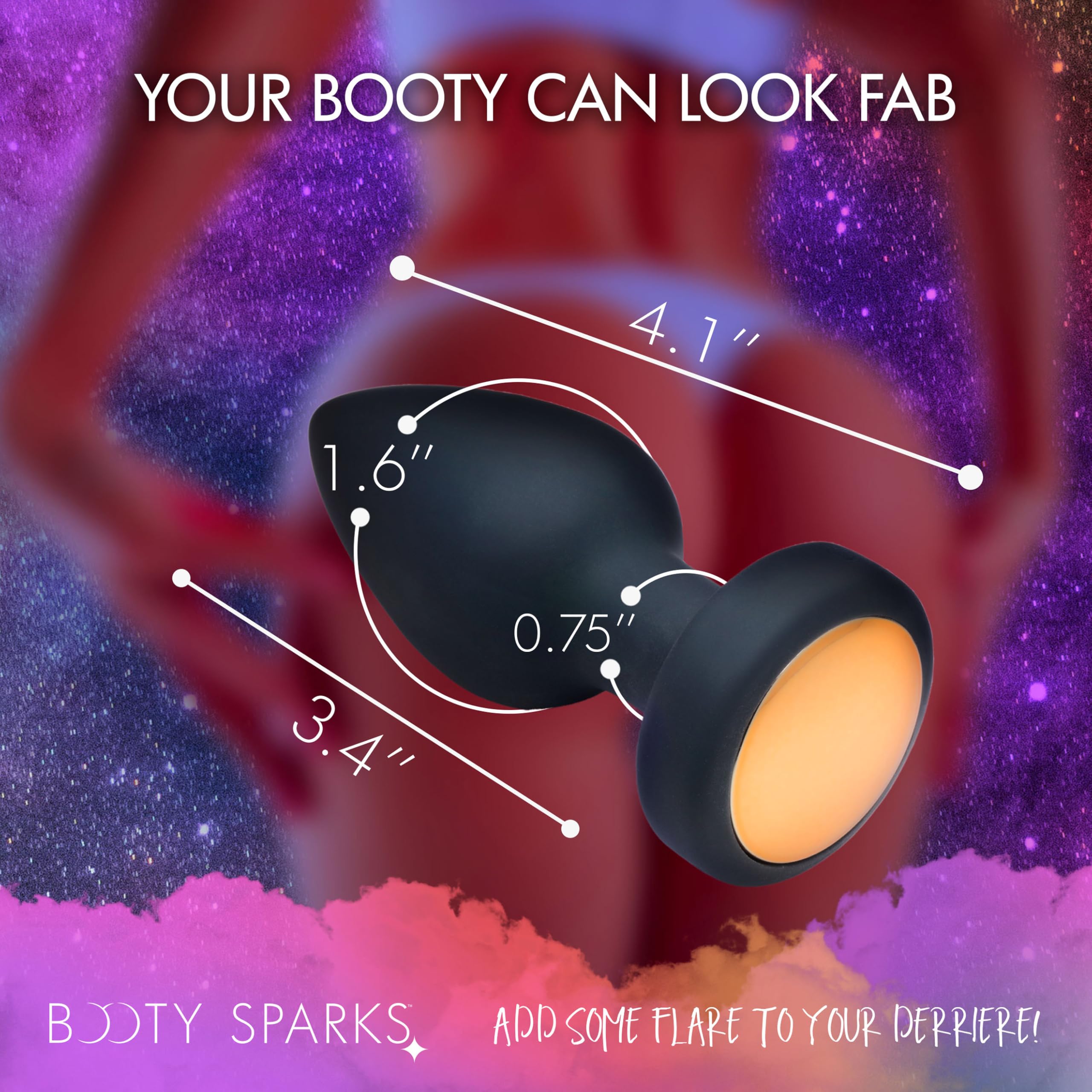 Booty Sparks Vibrazione Led Butt Plug - Medium - 340 Gr