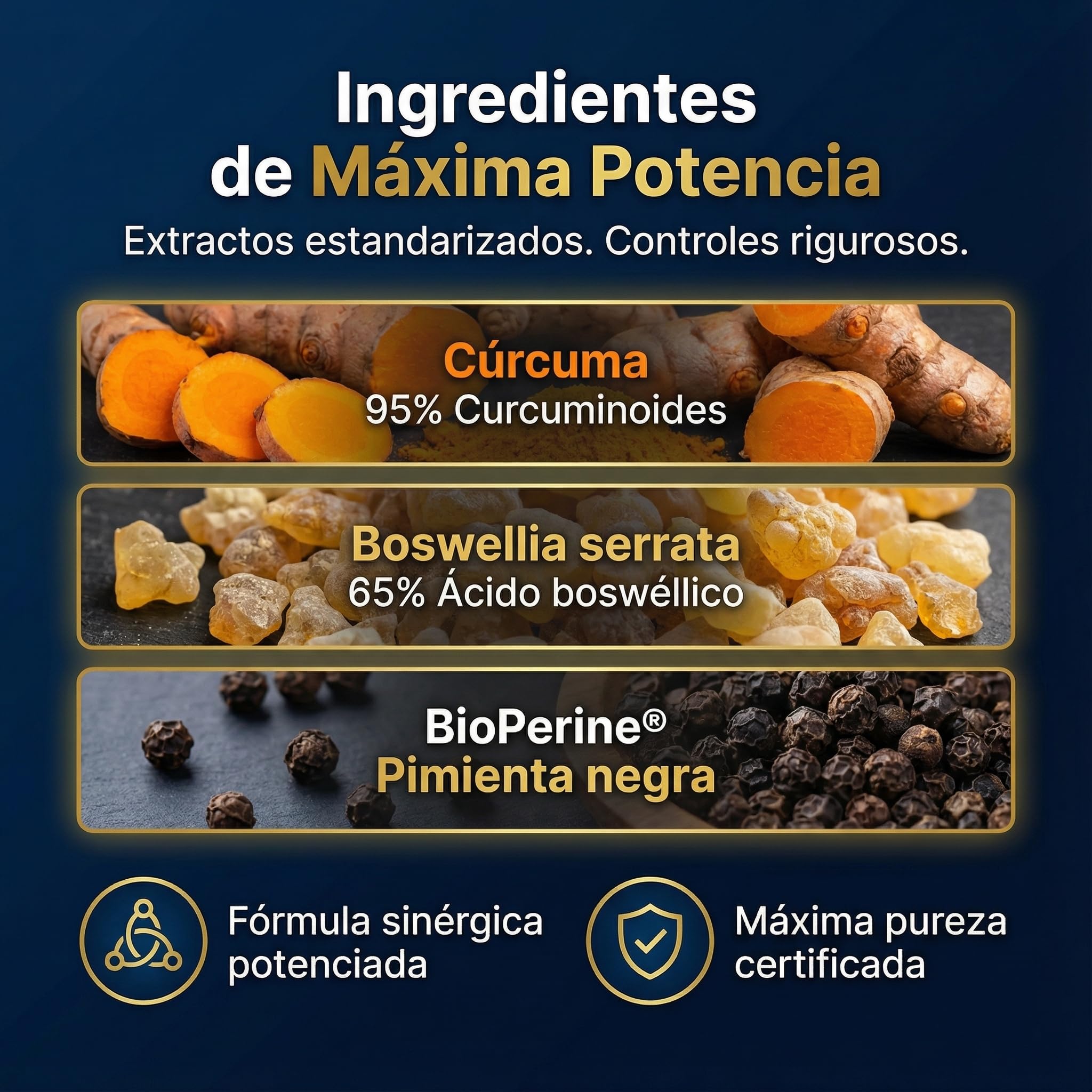Boswellia Serrata + Cúrcuma y Pimienta Negra | Antiinflamatorio Natural para Articulaciones | Con 65% de ácido boswéllico y 95% curcumina | 40 Cápsulas Veganas – Estado Puro TONGIL