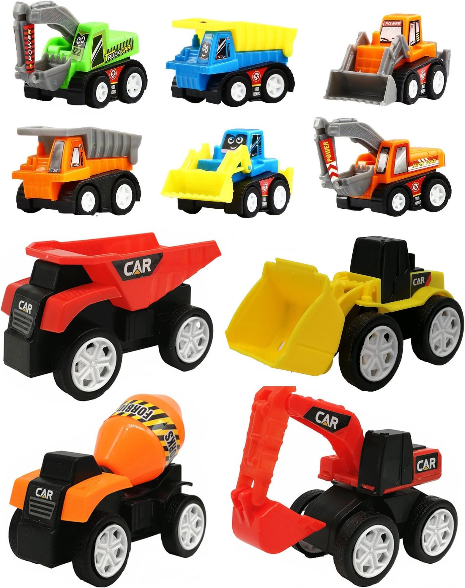Toy Cars for Toddlers Boys Kids, Pull Back Vehicles, Boy Toys Car Mini Assorted Construction Vehicles Sets for Birthday Party Supplies, Toys for 3 4 5 Year Old Boys