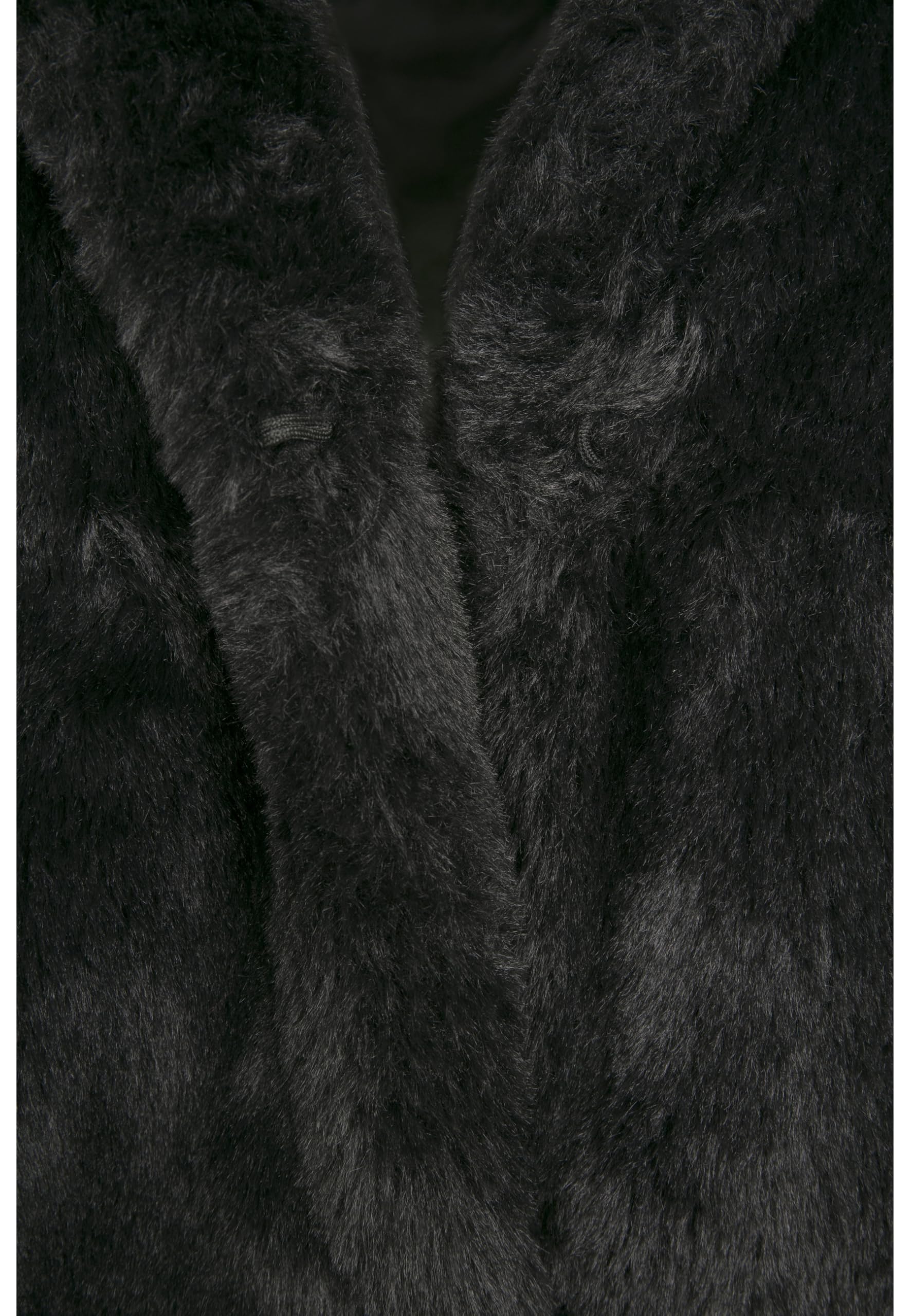 Urban Classics Damski p?aszcz z kapturem z imitacji futra królika, damski p?aszcz z kapturem i kieszeniami bocznymi, dost?pny w wielu kolorach, rozmiary XS - 5XL, czarny, L
