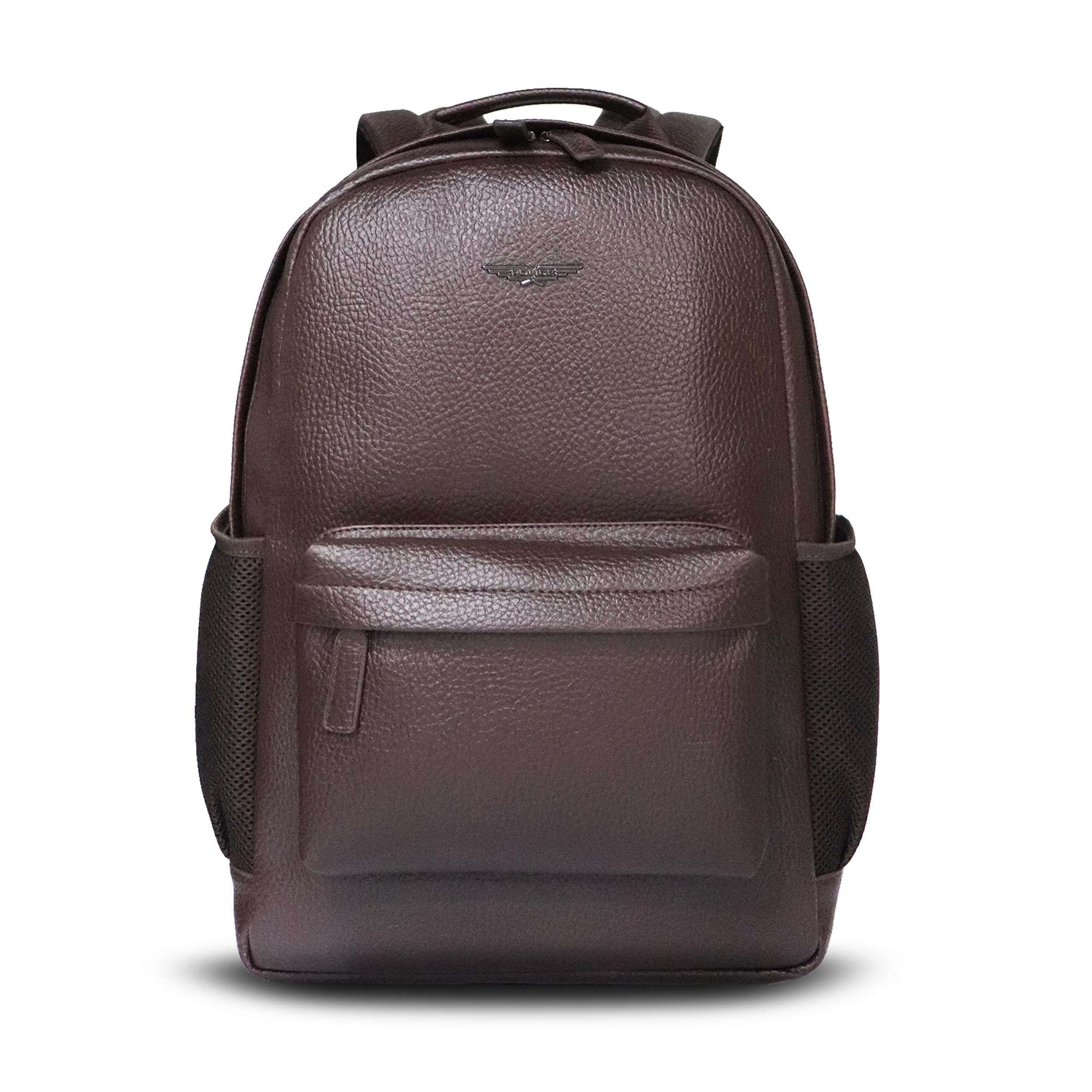 Leather Laptop Backpack for Men & Women | 15 inch College Bag for Boys & Girls | Lightweight Office Backpack with Splash-Proof Design & Adjustable Padded Straps-image-8