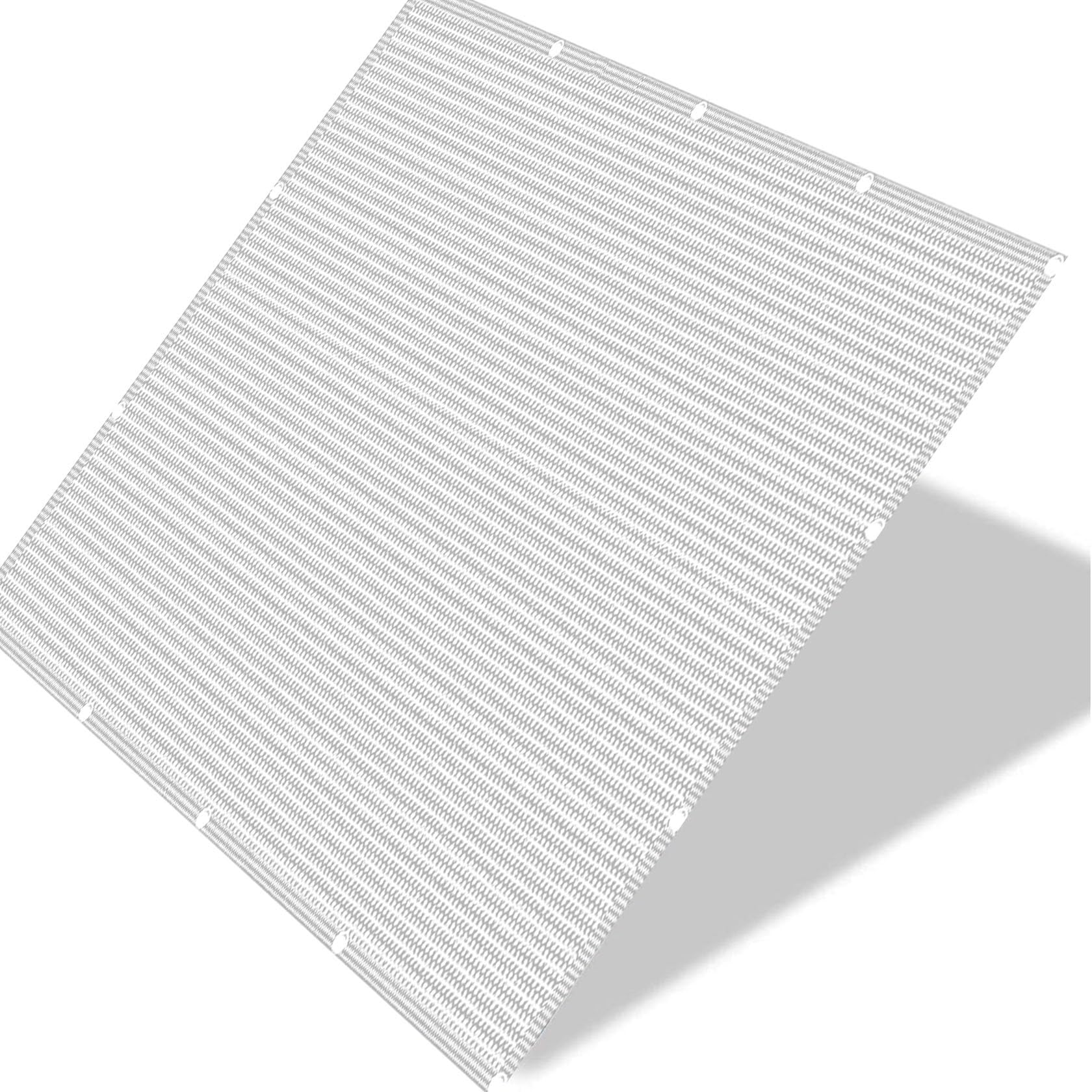 Voile d'ombrage 5 x 7 m blanc en HDPE anti-UV pour terrasse