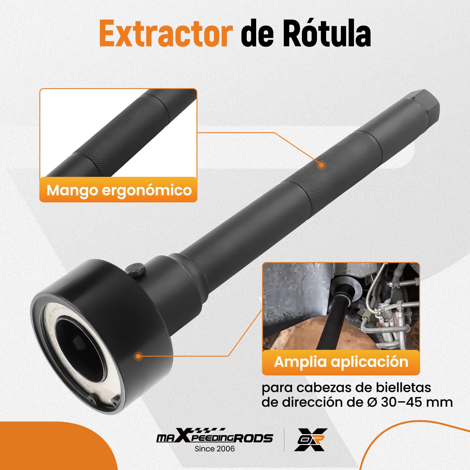 maXpeedingrods 30-45mm Extractor de junta axial y terminal de dirección | Juego de 4 herramientas universales para rótula y terminal de dirección, extractor para reparación de automóviles
