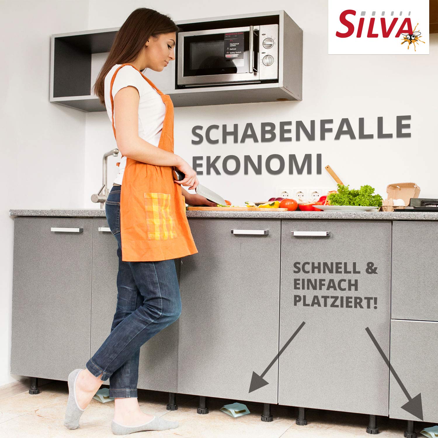 Silva Monitoring Schabenfalle Ekonomi - 300er Super Sparpaket - sichere & effektive Klebefalle