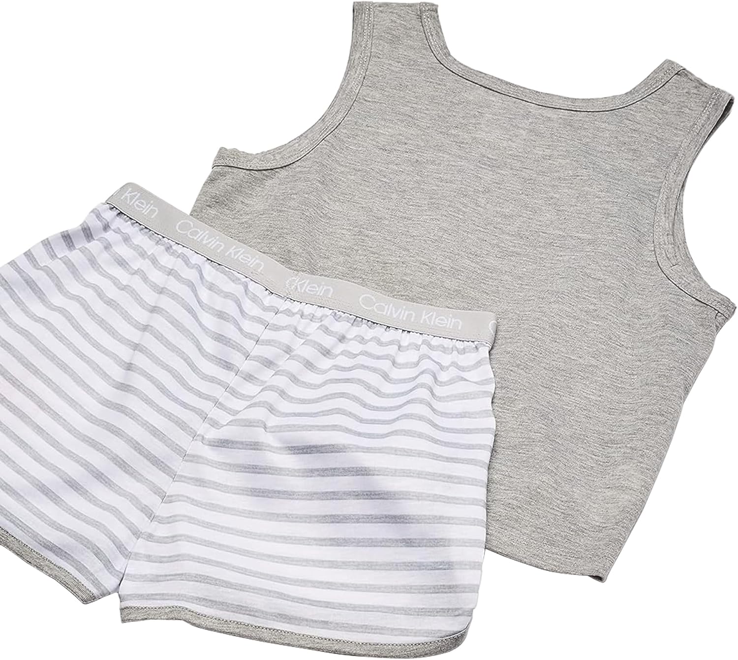 Calvin Klein Kids Girls' Short Sleeve Top and Shorts Pajama 2-piece Set - Image 2