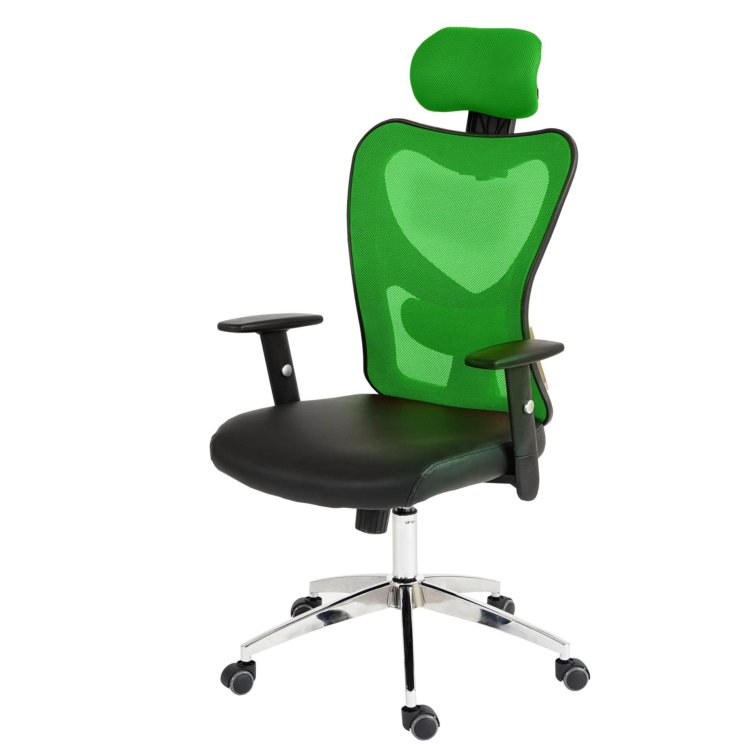 Profesional de oficina – Silla Atlanta XXL, giratoria, 150 kg de piel sintética ~ verde