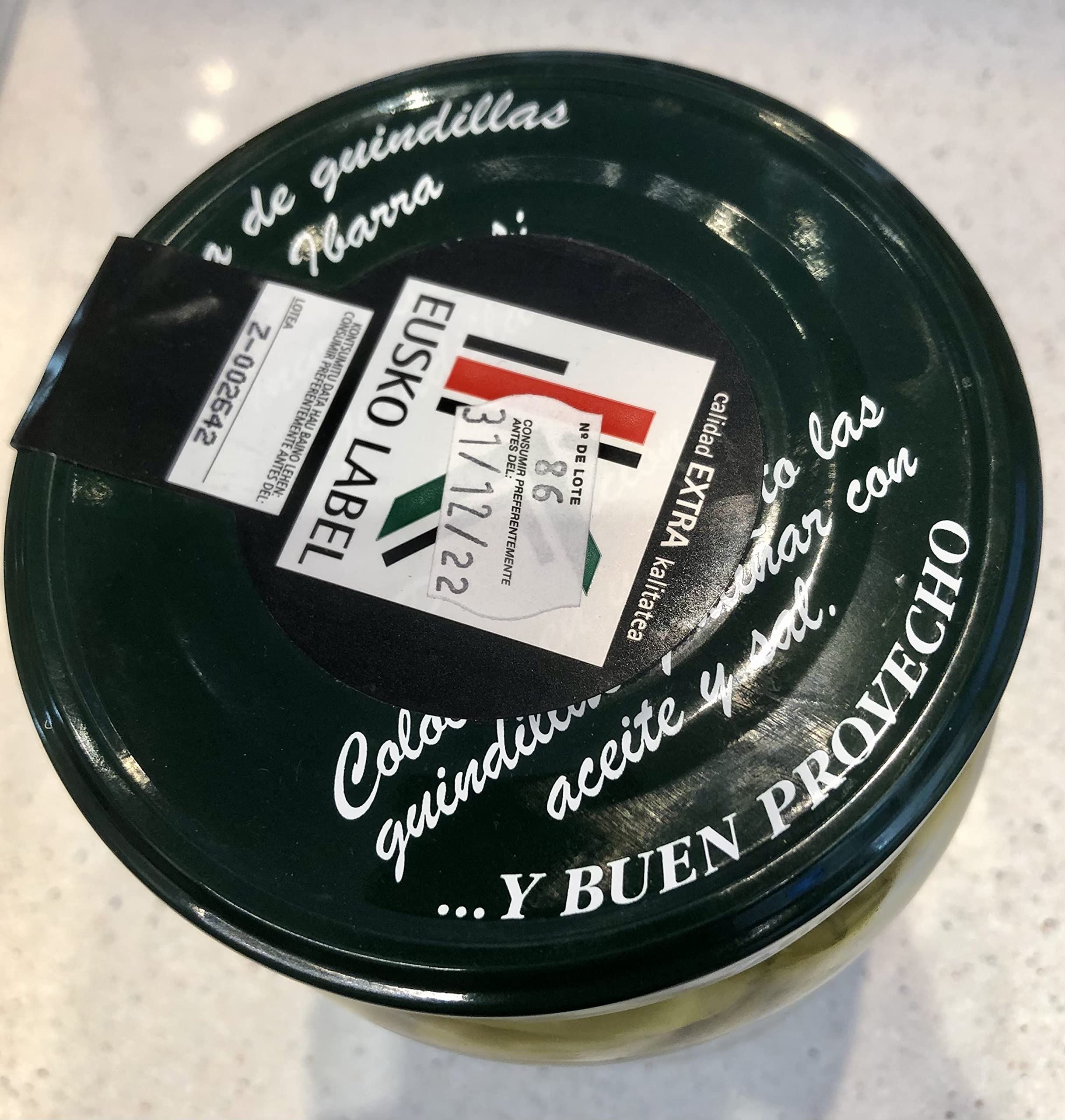 Piments verts d'Ibarra Zubelzu 1,670 Kg