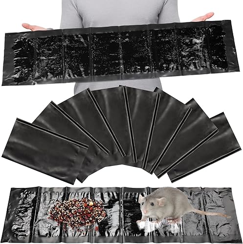 Qualirey Paquete de 16 trampas adhesivas para ratones, trampas adhesivas para ratas, trampas de pegamento para cucarachas, trampas de control de