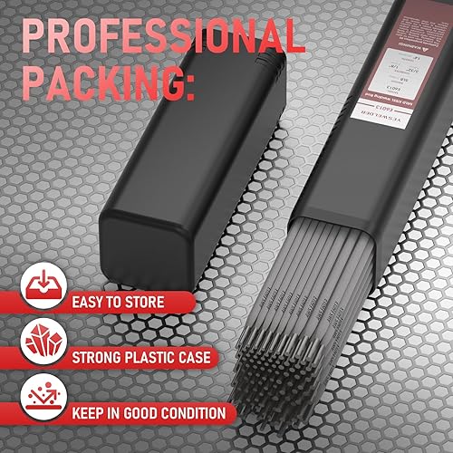 Miniatura 4 de YESWELDER E6013 332"(2.5lb)+18"(2.5lb) Varilla de Soldadura de Electrodos de Barra de Acero al Carbono, Varillas de Soldadura de Especificación Dual