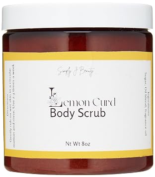 Exfoliating Sugar Body Scrub fresh, zesty lemon and warm vanilla scent Lemon Curd, 8 oz