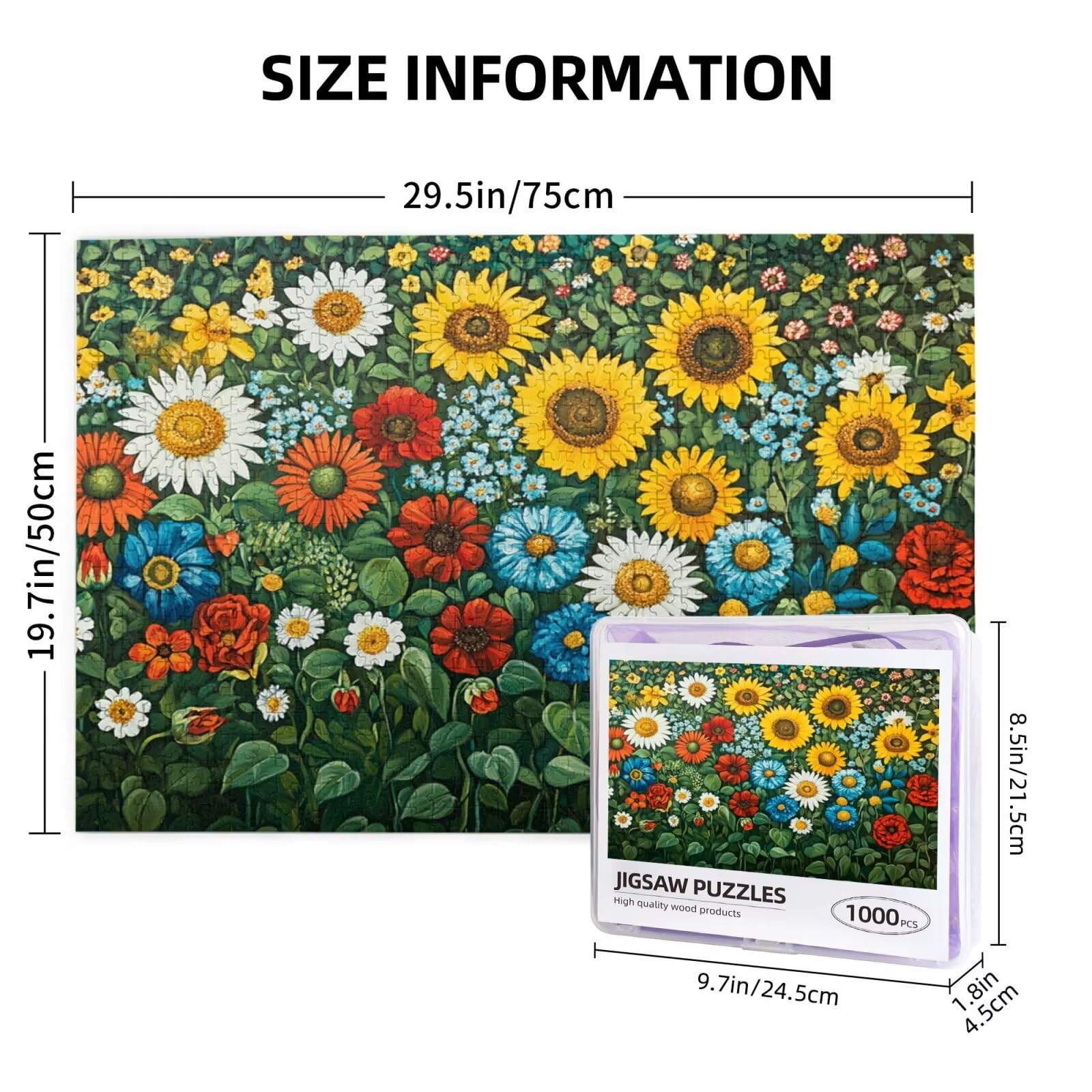 Puzzle retro, 6000 elementów, puzzle kwiatowe dla dorosłych, z pudełkiem na prezent, "zrób to sam", duże drewniane puzzle dla dorosłych, gra zręcznościowa dla całej rodziny, prezenty dla kobiet, 105 x
