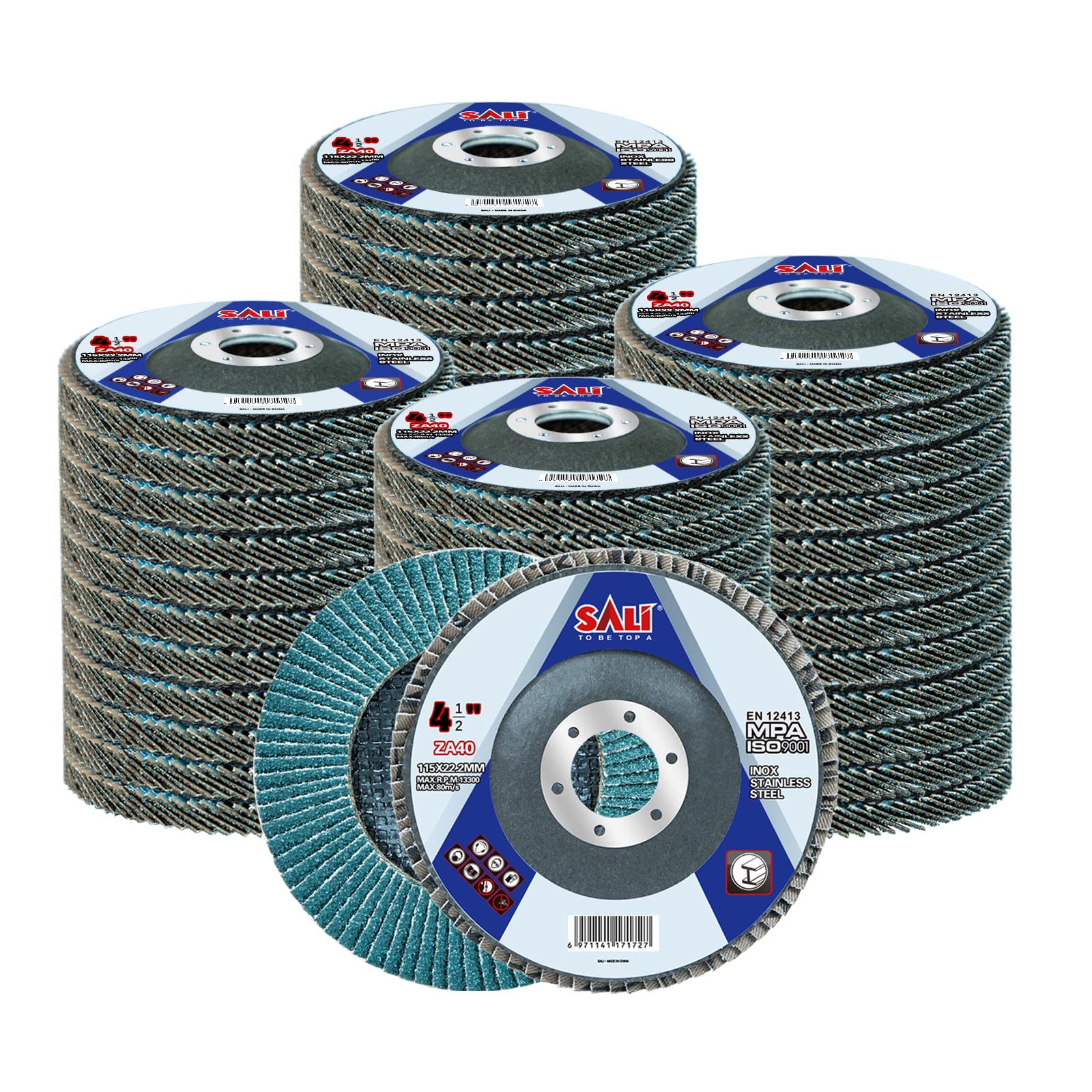SALI Zirconia Flap Discs - 10 Pack 40 Grit -17