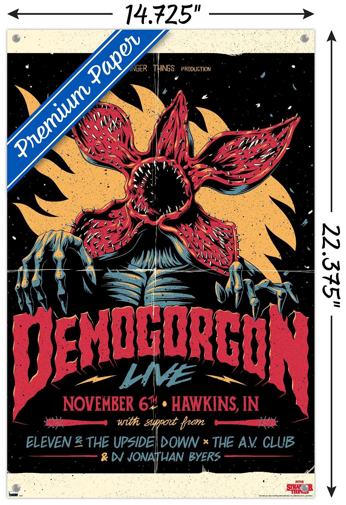Netflix Stranger Things - Demogorgon Live Wall Poster with Push
