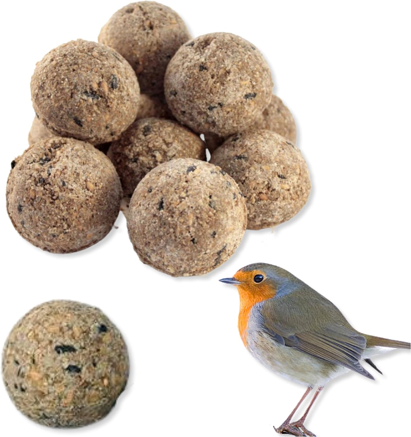 Pack of 12 Suet Fat Balls for Wild Birds s High Energy Fat Balls for All Year Round Outdoor Bird