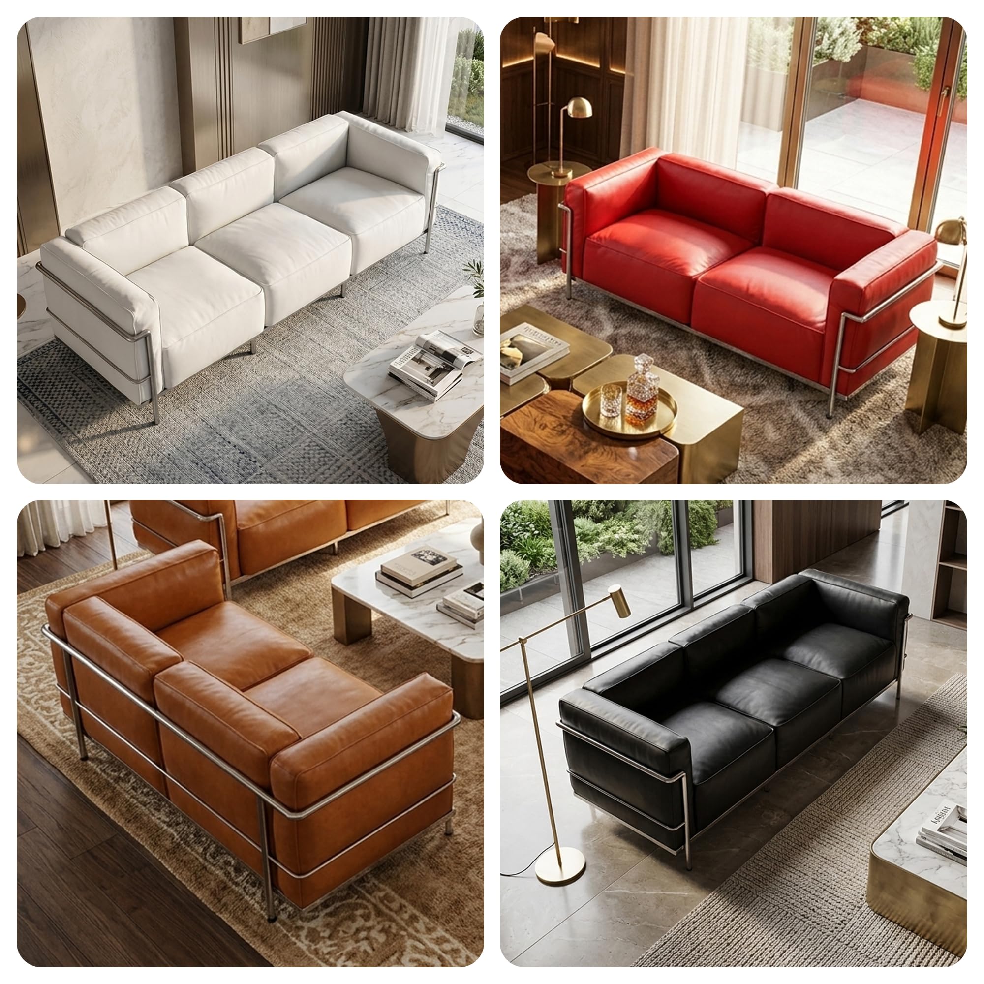 Amazon｜ソファ LC3 COMFORT 本革 デザイナーズ コルビジェ リ