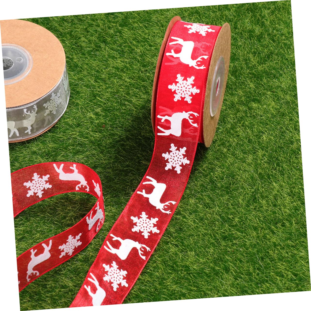 VILLCASE 3 Set Di Nastri Natalizi in Grosgrain Nastri Natalizi in Pizzo Delicato 10 M Artigianali Per Decorazioni Per Alberi Feste 2 Pezzi*3