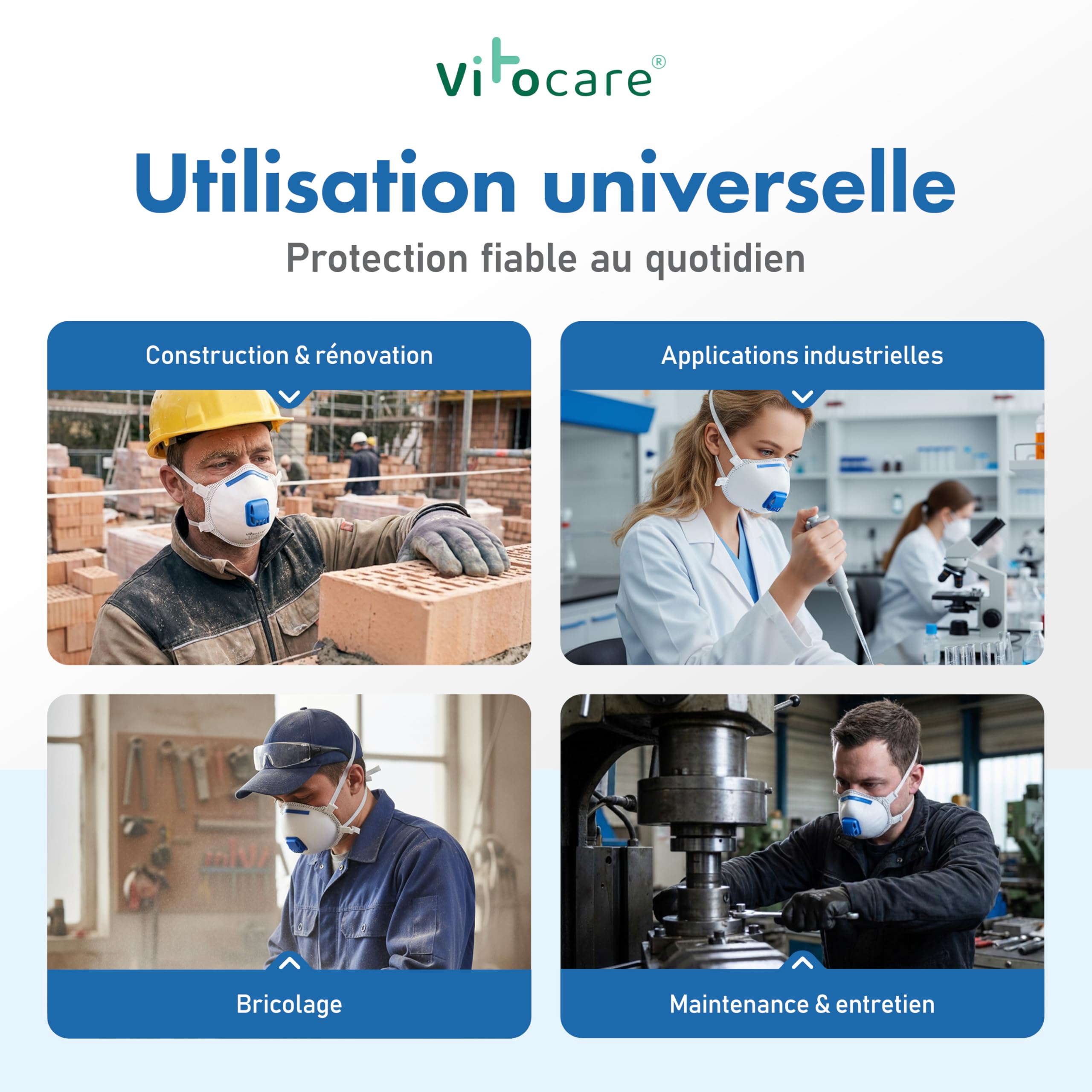 Masque FFP3 avec valve au choix 5x, 10x ou 20x masque de protection respiratoire avec arceau nasal réglable, forme ergonomique, microfiltre aérosol, masques respiratoires