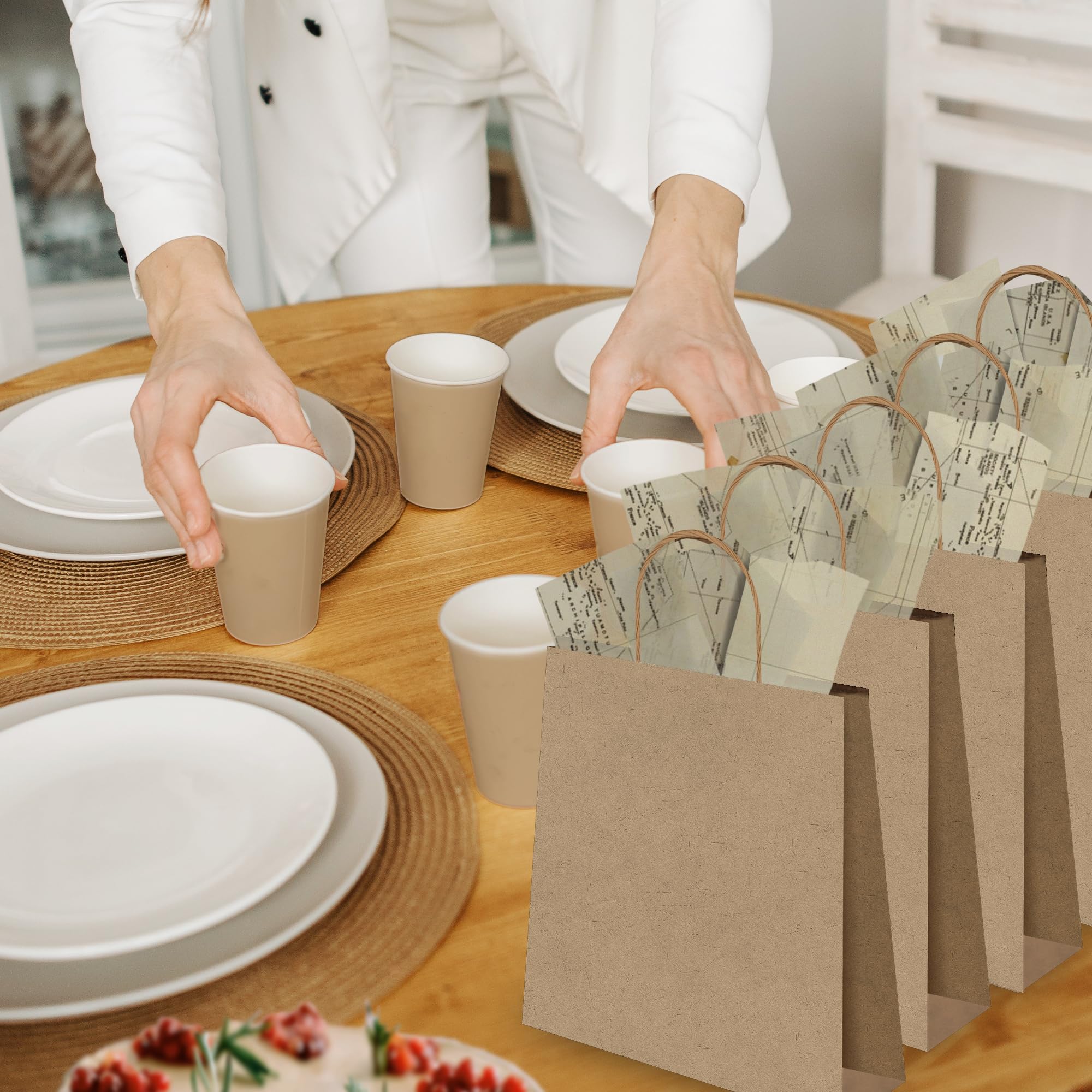 Papier z nadrukiem mapy - bibułka do torebek prezentowych - papier do pakowania prezentów - papier do pakowania prezentów - bibułka podróżna - bibułka vintage | 24 arkusze 50 cm x 76 cm