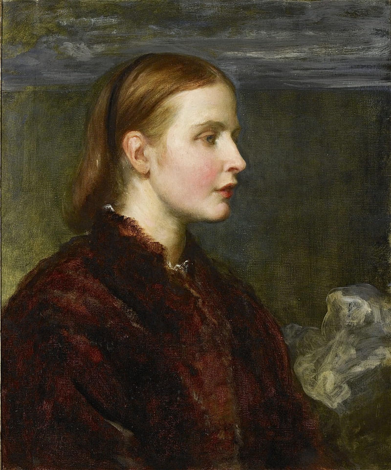 ARTXLXXBN Famous Print Painting Colorful Art Print Miss Eliza Ann Ogilvy by George Frederick Watts Canvas Art Decorations for Home Decor 60x90cm