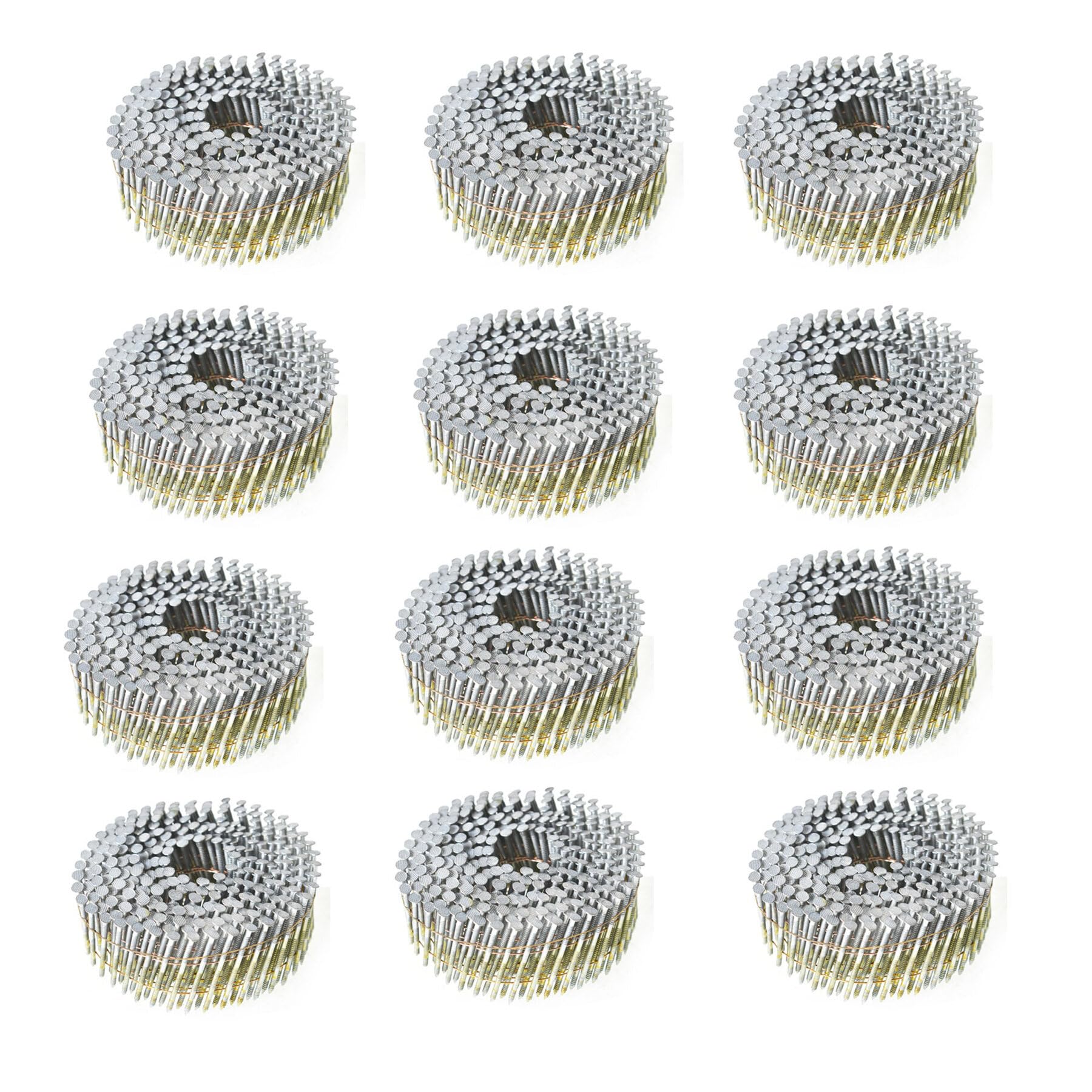 3600 Count Siding Nails 2-1/2-Inch x .090-Inch Wire Collated Coil Resin Paint Coating 15-Degree Ring Shank for Rough Nailing of Lathing and Sheathing Materials