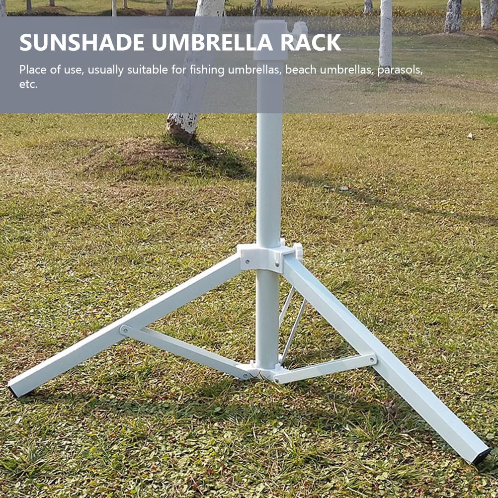 Base per ombrellone pieghevole da esterno, design in ferro bianco per spiaggia, patio e attività ricreative sportive, supporto per Sune Protect