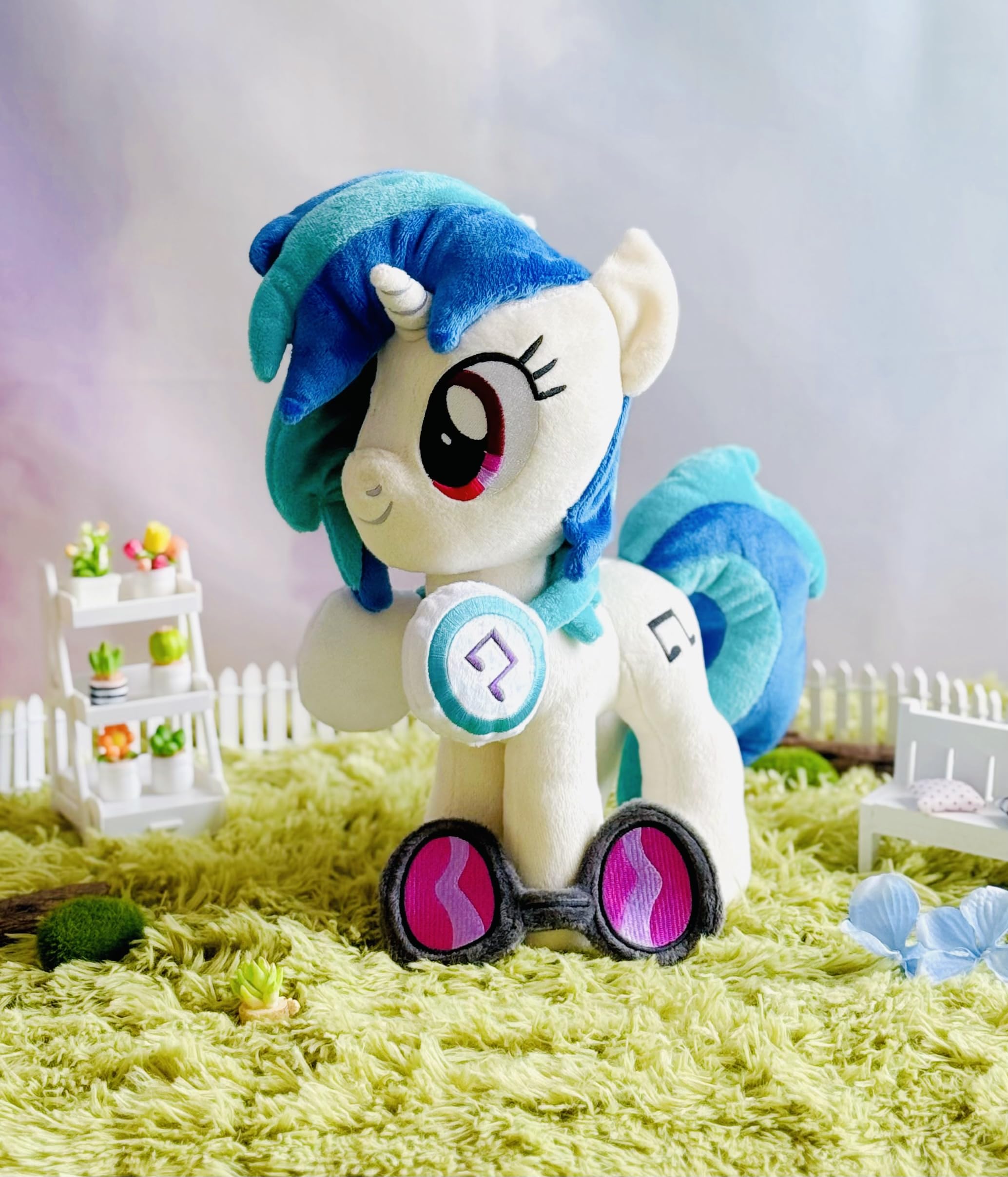 My Little Pony - DJ Pon-3 - Officially Licensed Product, Soft and Cuddly Collectible for Fans and Collectors - Ideal Gift for Kids and Adults - Ages 3+