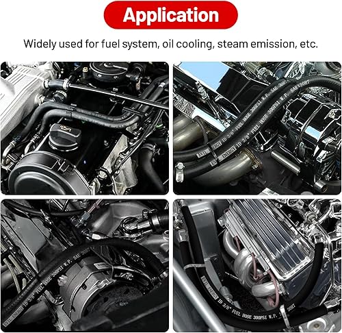 Miniatura 6 de EVIL ENERGY Línea de manguera de combustible 14 bloqueo de empuje NBR caucho SAE 30R7 25FT 300PSI