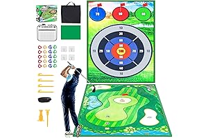 Double-Sided Chipping Golf Mat for Improved Swing Technique