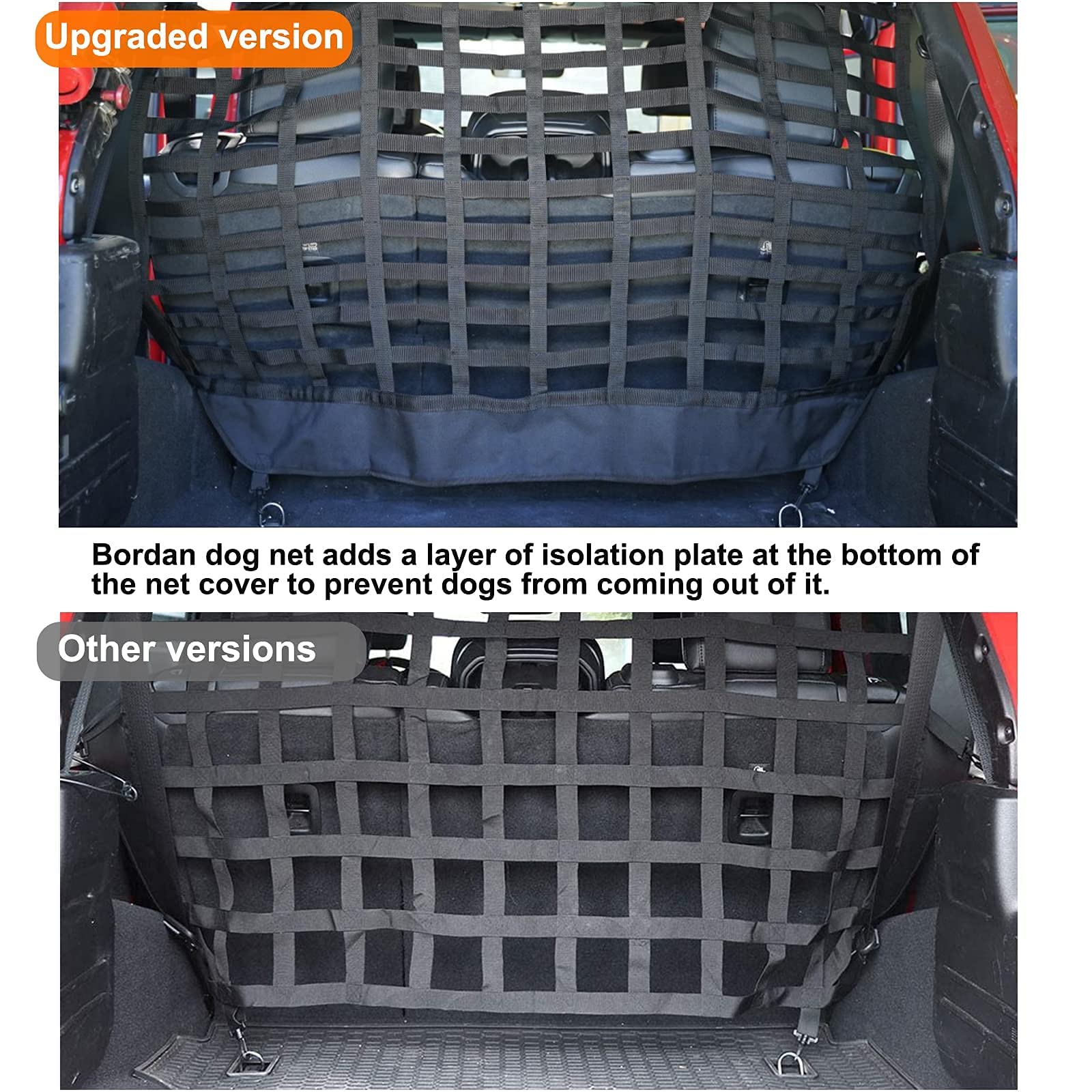 XYHAOAI Haustiernetz Für Jeep Wrangler - Hundebarriere Für Mittelgroße Hunde