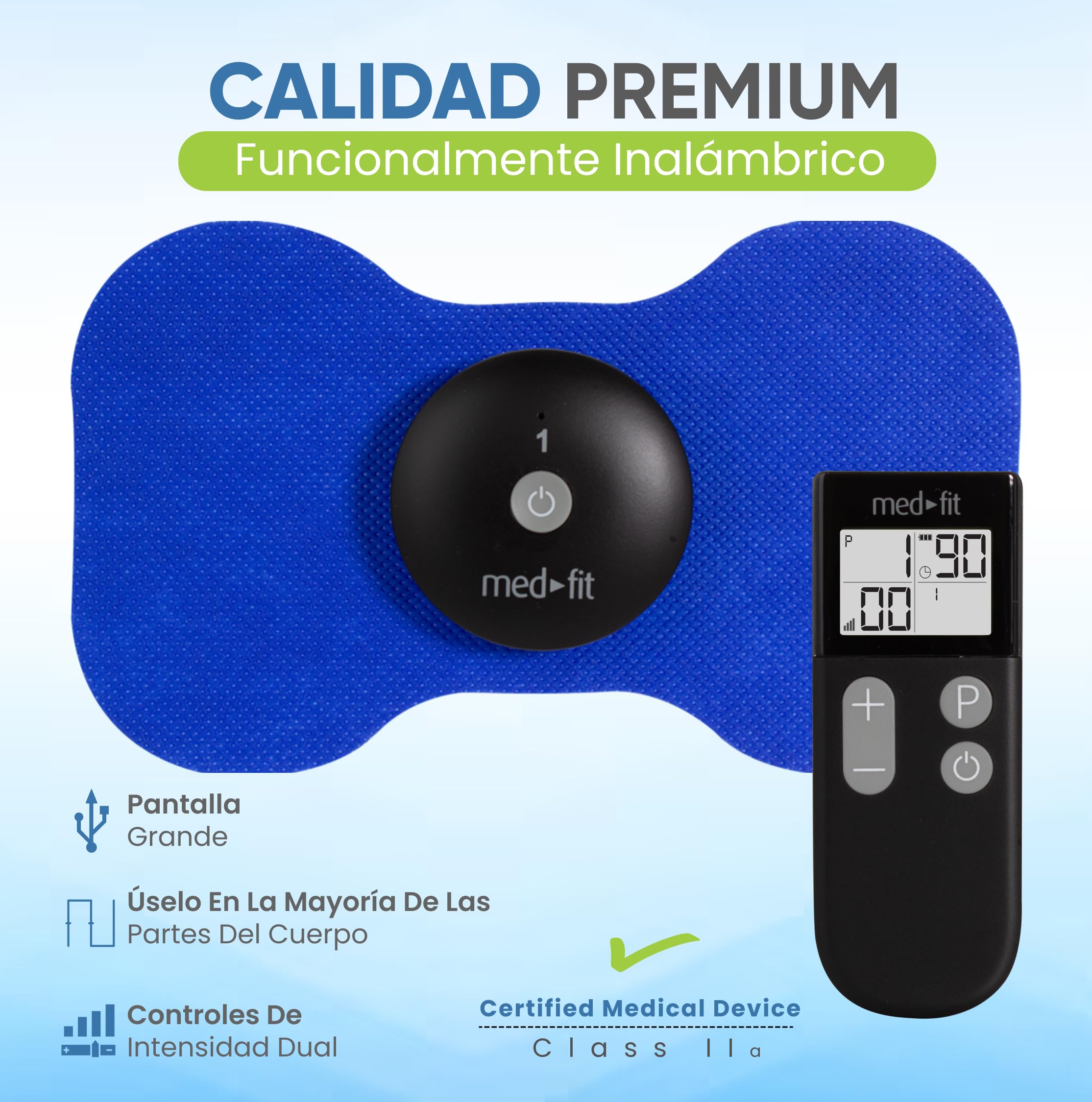 Med-Fit Sin dolor Recargable Mini DECENAS & EMS Mini-Wireless Digital decenas & Estimulador Del Músculo Requiere No Baterías O conductores profesionales Fuerza