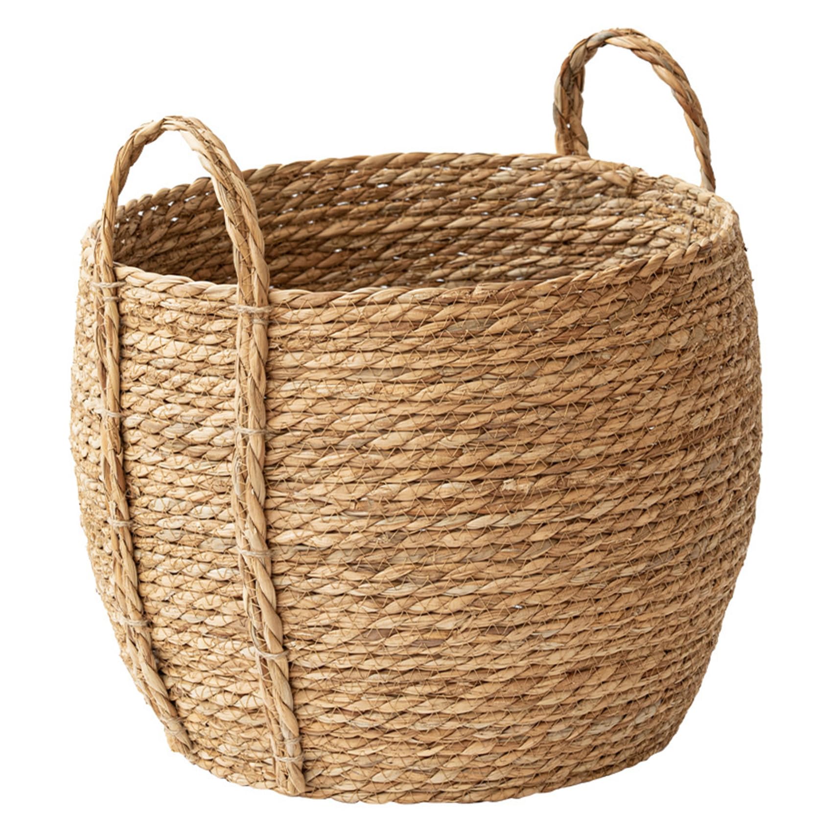Cesta Para Plantas Cesta De Pasto Marino Maceta Tejida Rústica Con Mango Resistente Cesta De Almacenamiento Decorativa Natural Cesta De Picnic De Mimbre Para Decoración Del Hogar Del Hotel S