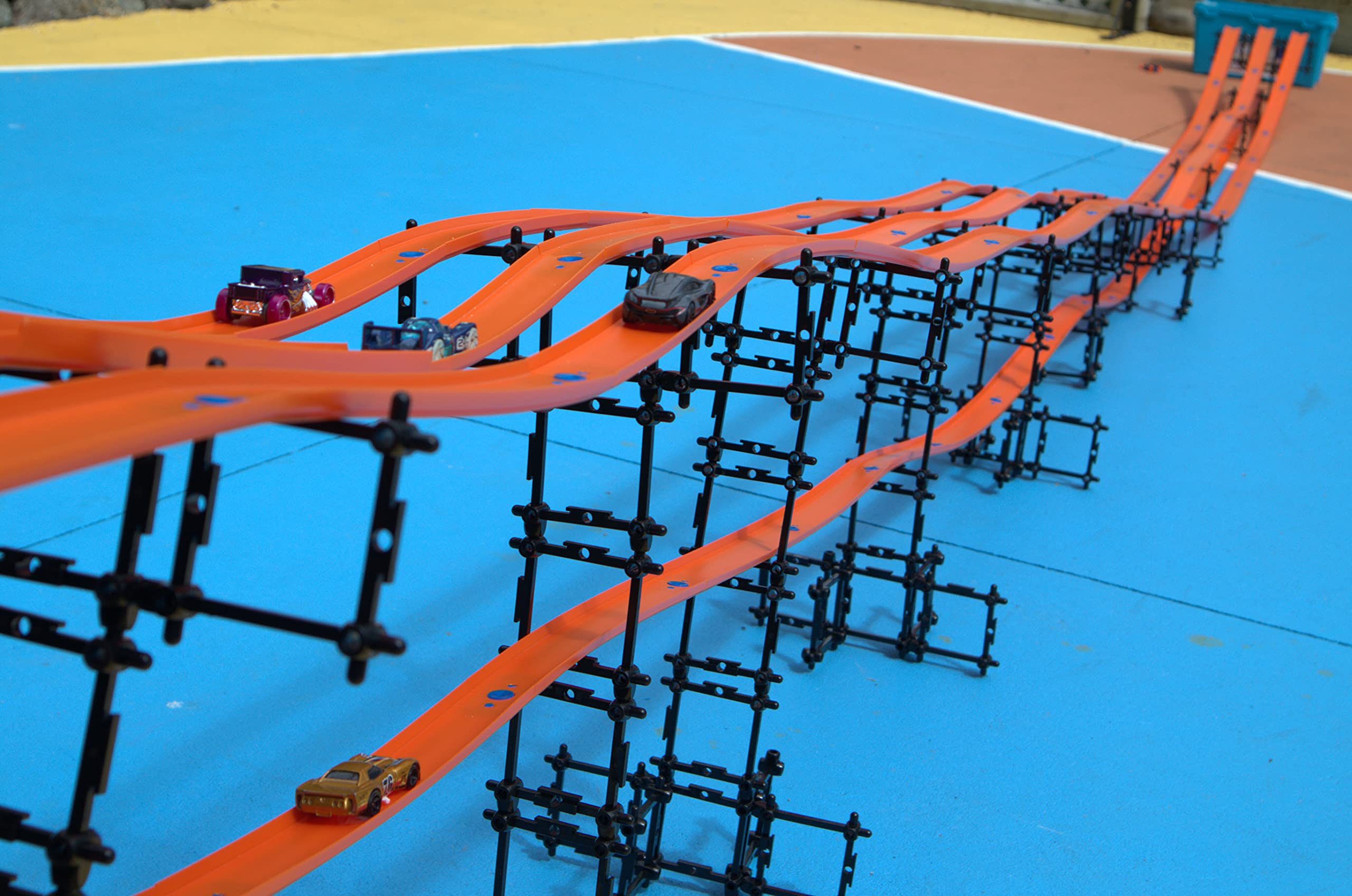 — Sistema de construcción de vías definitivo para ruedas calientes, trenes modelo y carreras de canicas 8