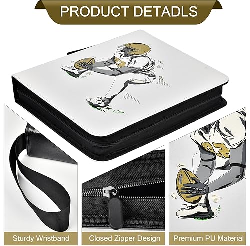 Miniatura 2 de Carpeta de tarjetas de béisbol de fútbol, tarjetas de fútbol 2022 2023, álbum para tarjetas de intercambio para NFL, 720 bolsillos, protectores de