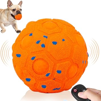 Newget Interactive Dog Toy Ball with Remote, 3 Modes Smart Moving Dog Balls with Touch Wake-Up, Automatic Bouncing/Rolling Chew-Resistant Ball for Medium & Large Dogs to Keep Busy, Indoor/Outdoor