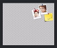 Vista 330 de PinPix Tablero de anuncios de corcho de 20 x 14 pulgadas. Este tablero decorativo enmarcado viene con diseño de círculos B W y un marco negro