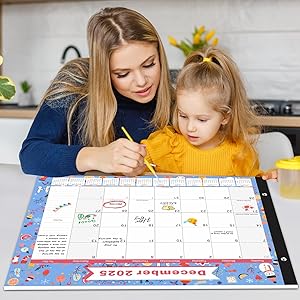 Gannyfer 2026 Desk Calendar, 18-Month Large Desk Calendar, Use Now Until Dec 2026, 22" x 17" Desktop Pad Calendar, with To-Do List, Thick Paper, Large Grid Layout (6 Stickers Included)