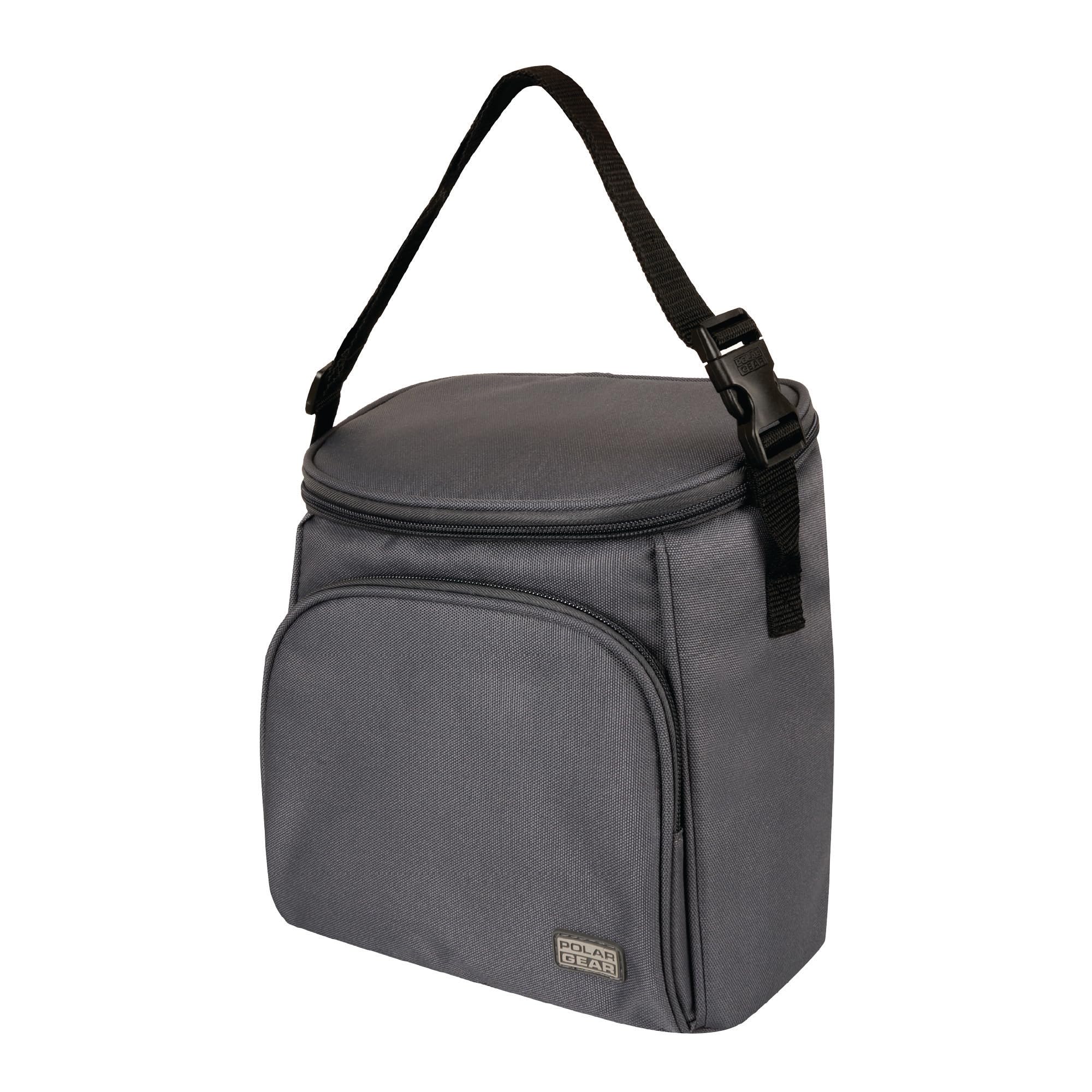 Polar Gear Berne 6.5L Cooler Bag-Insulated, Antibacterial, Eco-Friendly-Keep Your Lunch Fresh and Healthy On The Go-Graphite, Polyester, 6.5 liters
