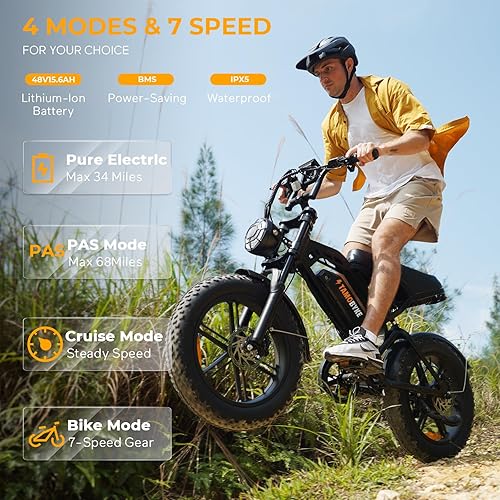 Miniatura 3 de Bicicleta eléctrica estilo ciclomotor de 1500 W2000 W para adultos, 28 mph30 mph33 mph y rango PAS de 34 a 180 millas, batería más grande de 48