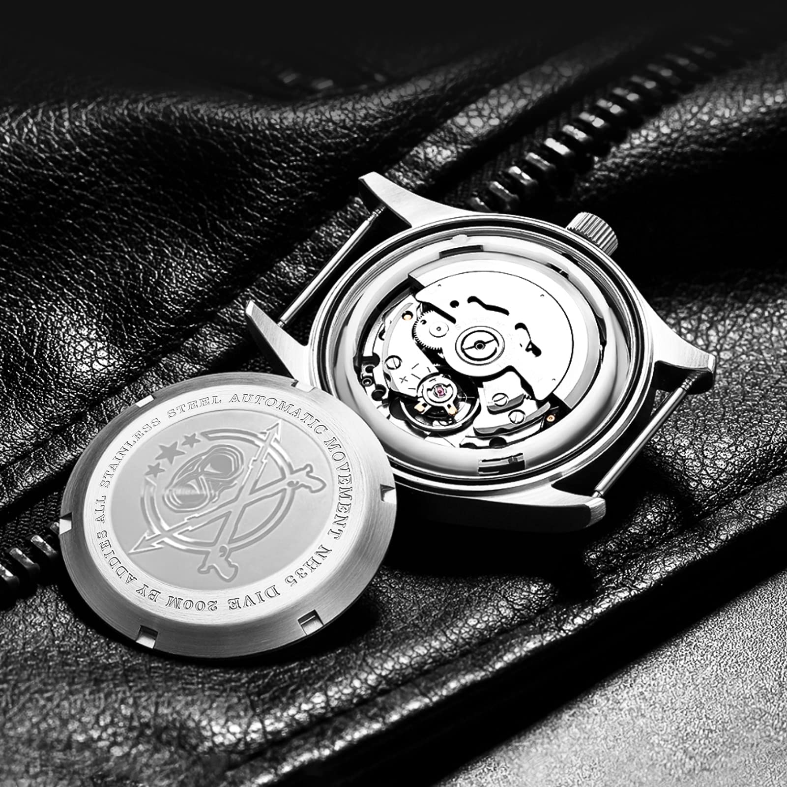 ADDIESDIVE automatikuhren Herren leuchtendanaloge Uhr automatik NH35A/8215 Mechanische Uhren Edelstahl Uhr