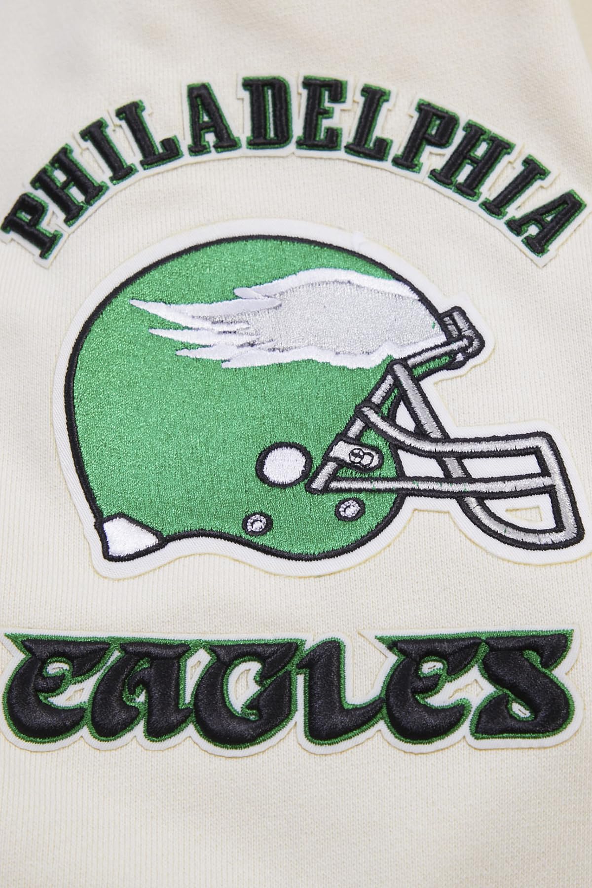 Pro Standard Mens NFL Philadelphia Eagles Retro Classics Pull Over Hoodie Eggshell/Kelly Green XL
