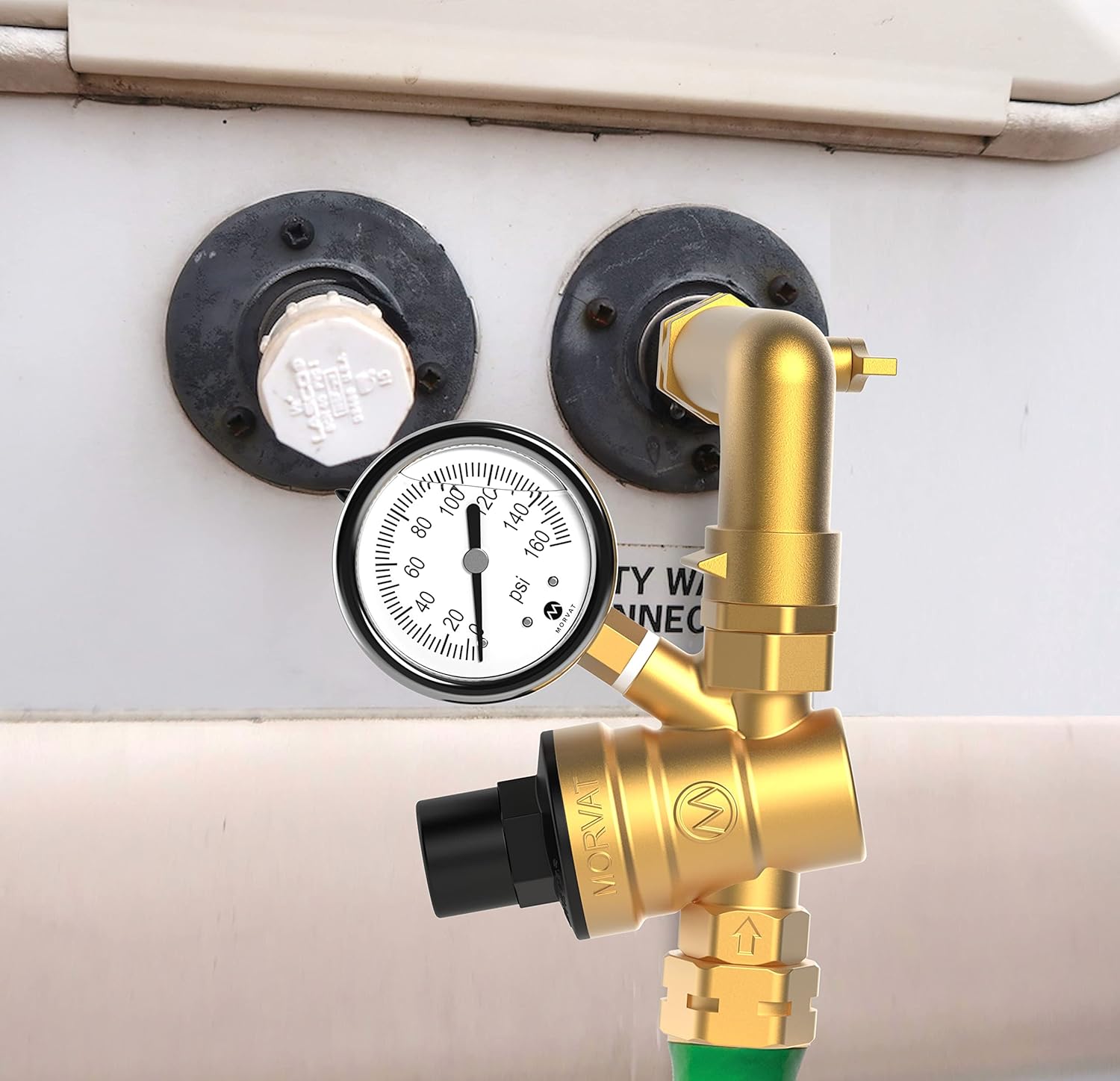 Buy Morvat Adjustable Premium Brass RV Water Pressure Regulator Valve