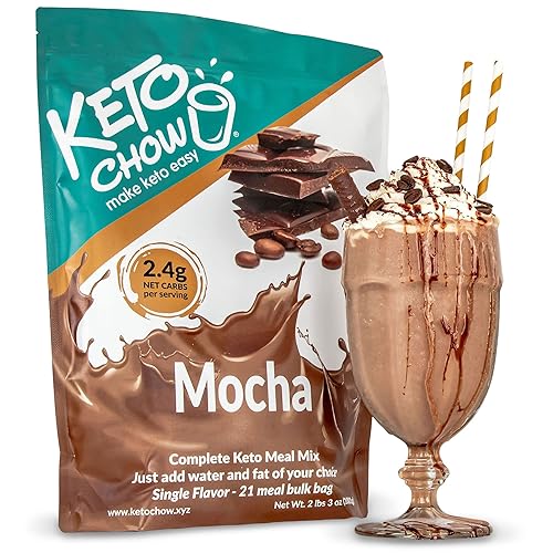 Keto Chow Suplemente bajo en carbohidratos para batidos nutrición completa para dieta keto