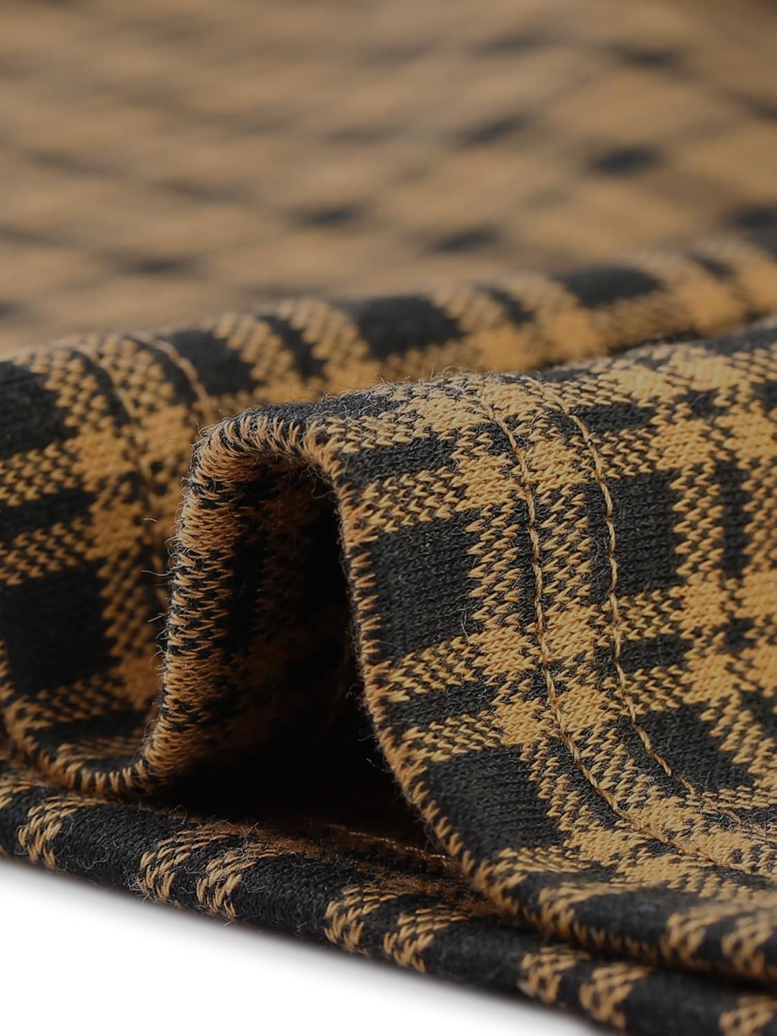 Allegra K Work Dress for Women Short Sleeve Vintage Houndstooth Above The Knee Dress - Image 5