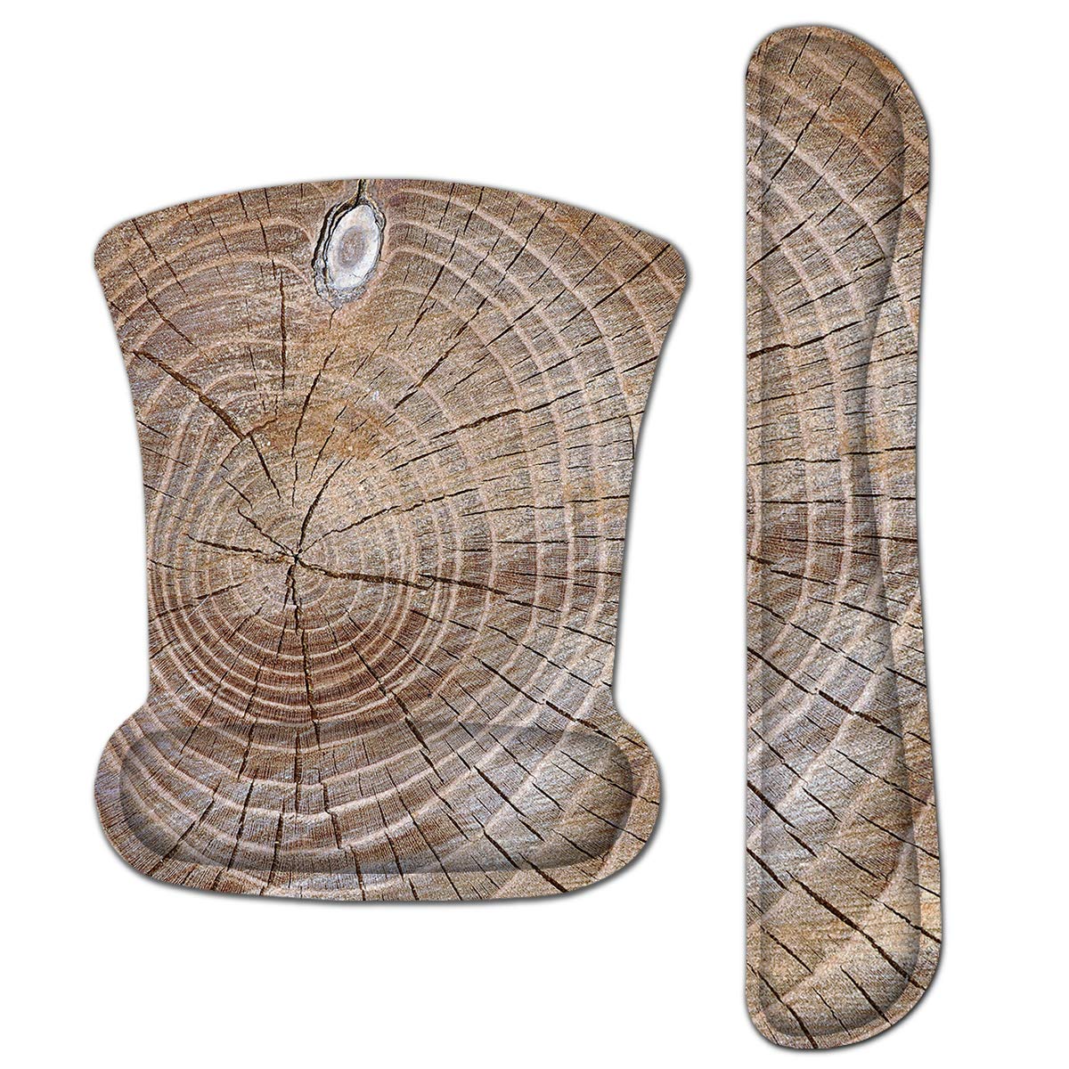 ToLuLu Keyboard Wrist Rest Mouse Pad Support, Gel Ergonomic Mouse Pads for Computer Laptop PC, Comfortable Durable Mousepad Keyboard Wrist Rests for Easy Typing Pain Relief, Wood Art