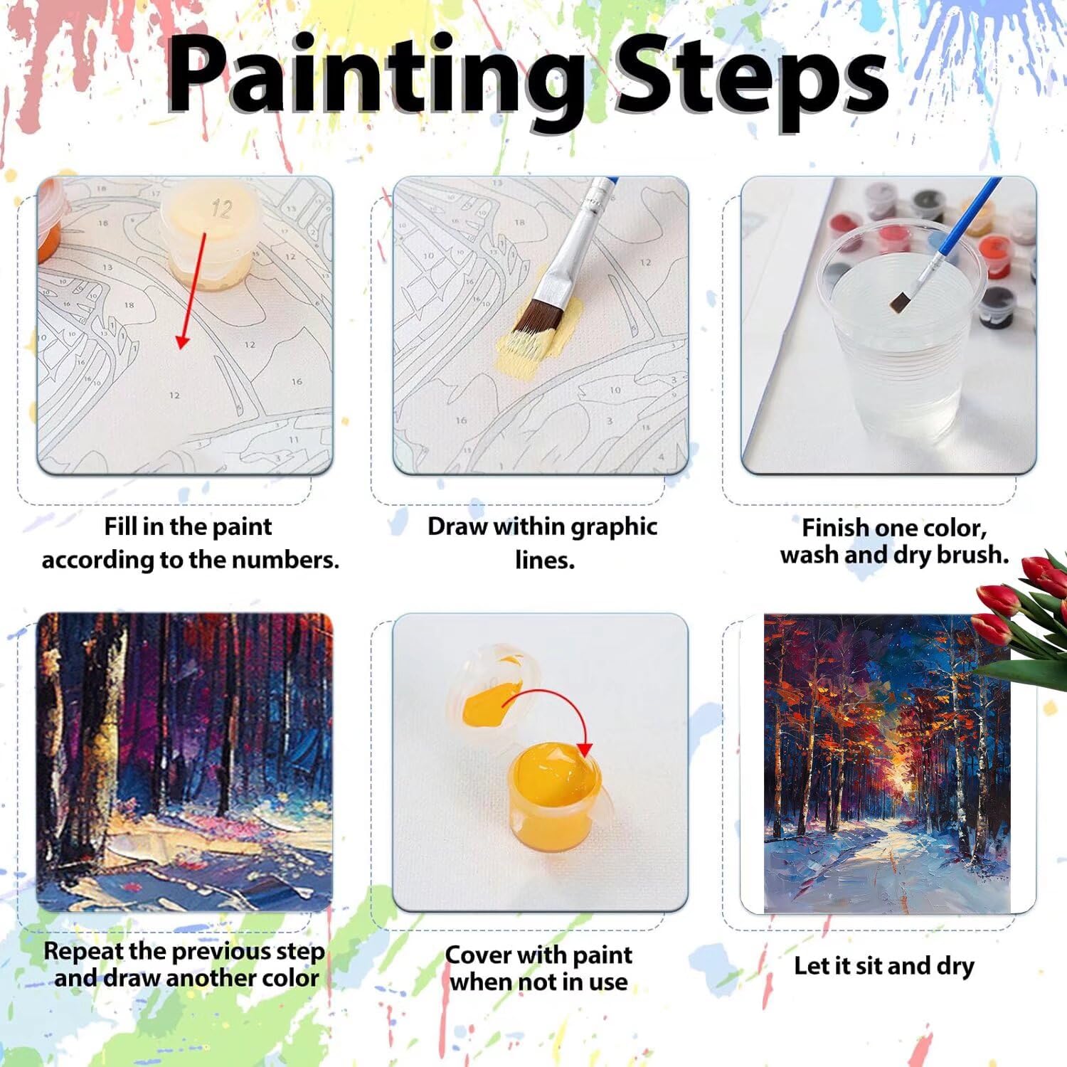 Pintar por Numeros Adultos pintar por numeros niños manualidades niños 10 años, DIY Pintar por Números de Pincel y Pintura acrílica Decoraciones para el Hogar Manualidades, sin Marco 70x90cm C-57