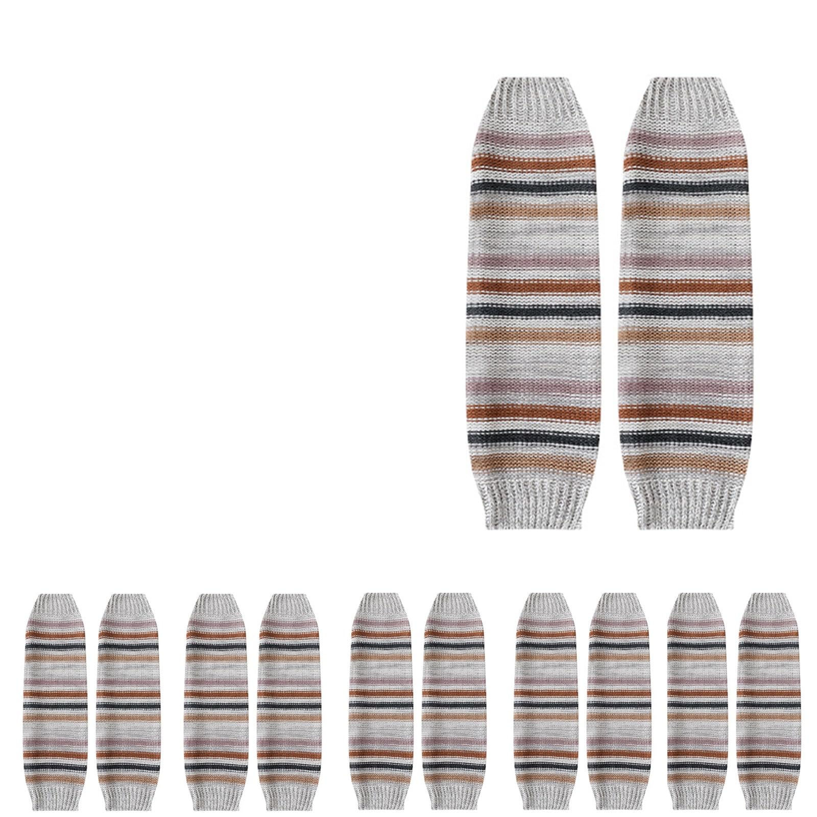 Chaussettes d'hiver bohèmes pour femmes avec finition col rond